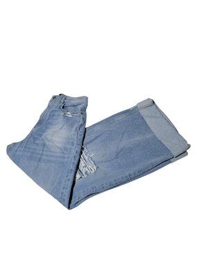 BDG Skater Baggy Jeans Womens Size 27 High Waist Light Wash Ripped Denim Pants